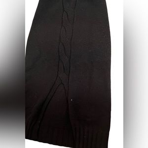 Sweater set. Cropped quarter length sleeve black sweater + matching knit skirt